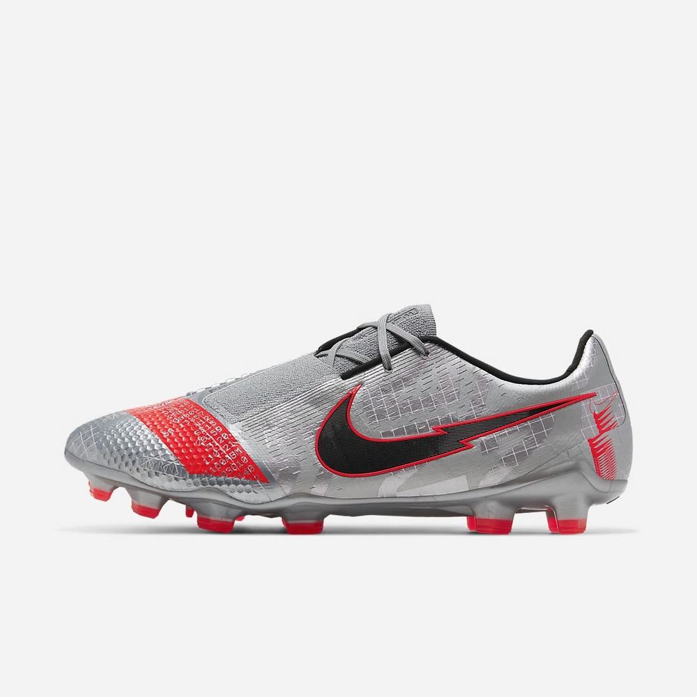 Crampon De Foot Nike Phantom Venom Elite FG Grise 3246-705 Metallic Bomber Grey/Particle Grey/Laser Crimson/Black Femme | BQZ-70779476